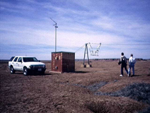Orabi Wash gage and cableway on Hopi Tribal lands.  Photographer: Robert Hart.
